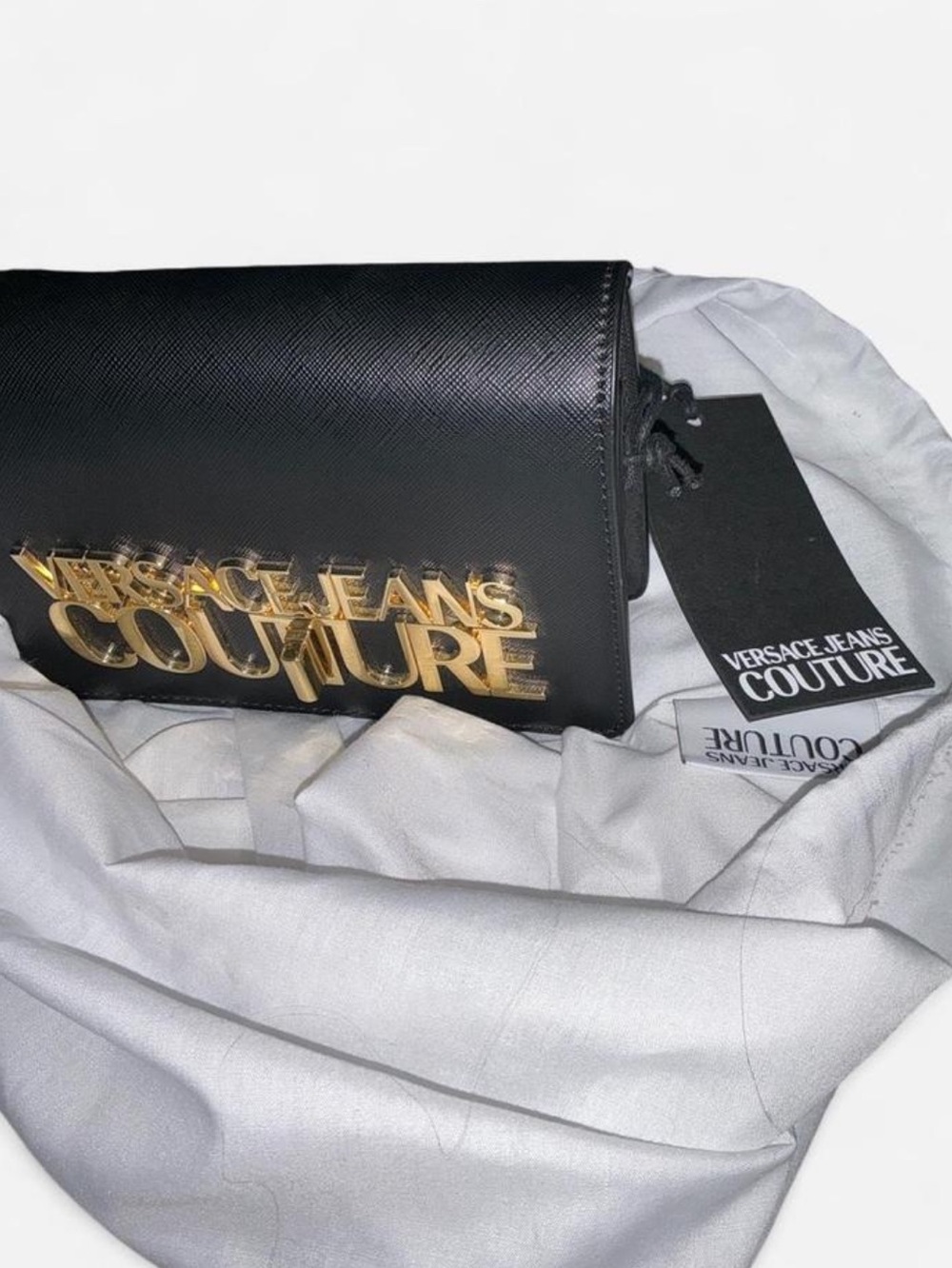 Versace Jeans Couture Purse Black Leather